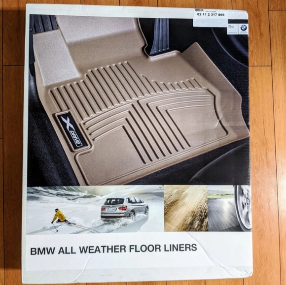 BMW All Weather Rear Floor Liners -BLACK